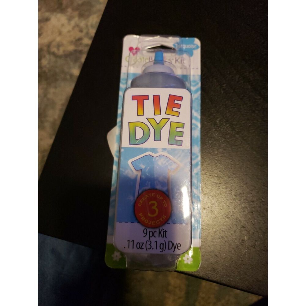 Create Basics 9 Piece Tie Dye Kit TURQUOISE Create Up To 3 Projects